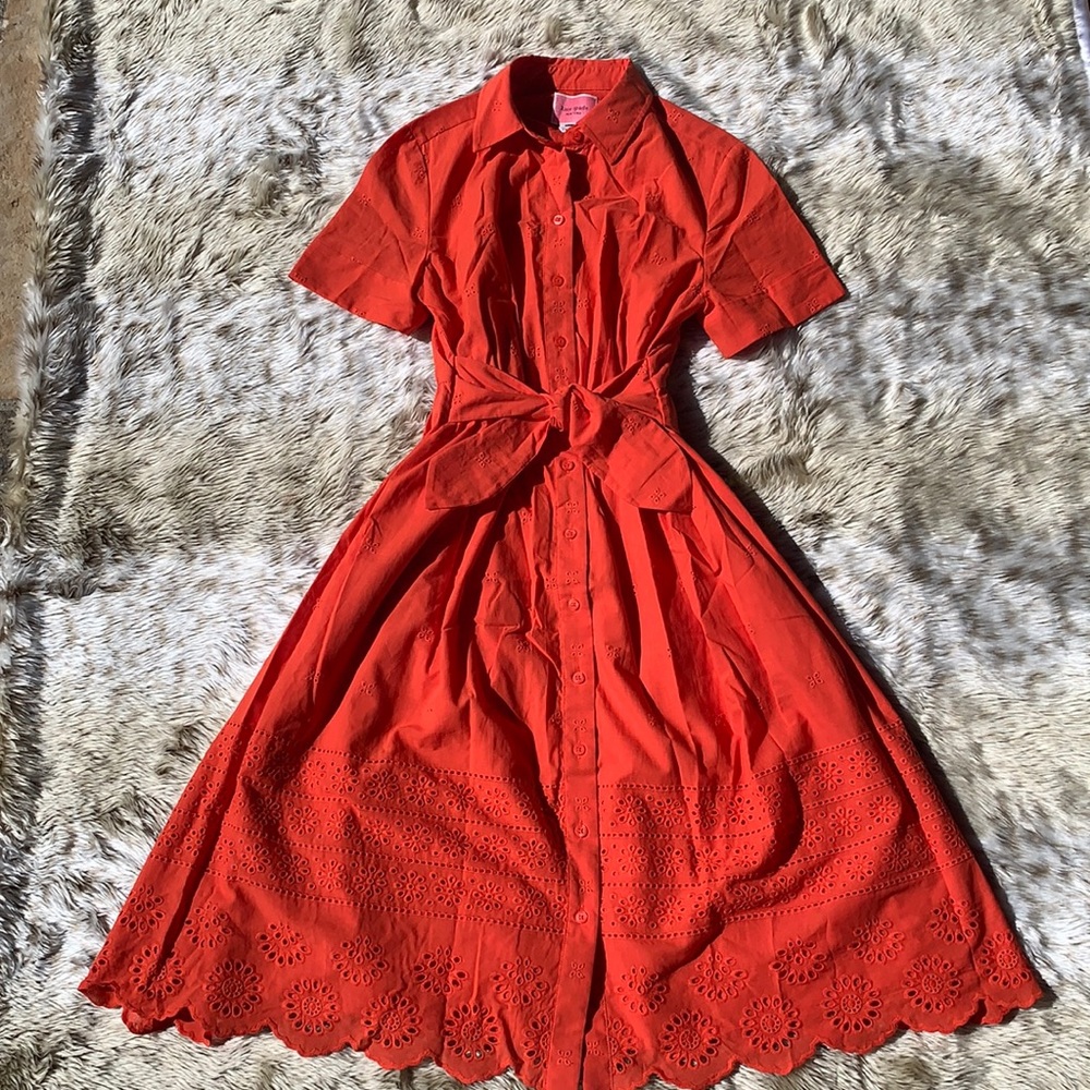 Kate Spade Eyelet Tie-Waist Shirtdress